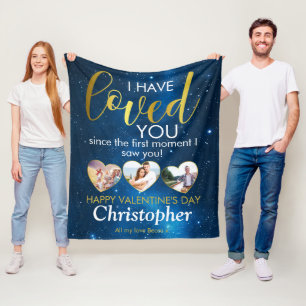 Couverture Polaire Saint Valentin Romantique Loved Photo Collage Coeu