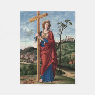 Couverture Polaire Sainte Hélène avec la Vraie Croix Art sacré