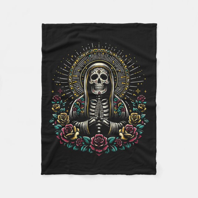 Couverture Polaire Sainte Mort Pardonne-moi (Devant)