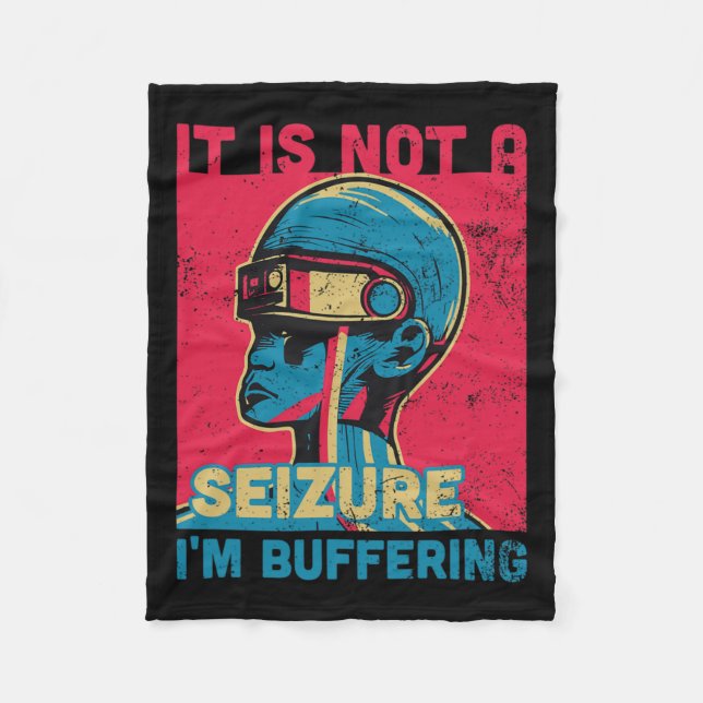 Couverture Polaire Saisie amusante - Ruban pourpre pour l'oreillette (Devant)