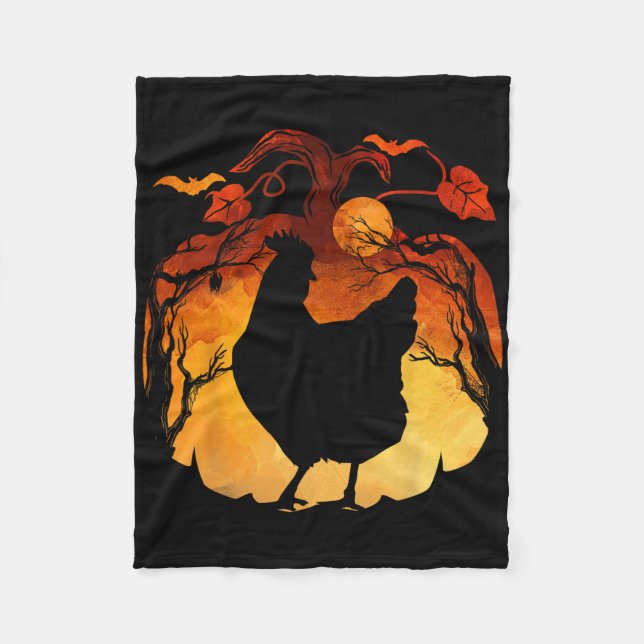 Couverture Polaire Saison Automne Halloween Costume de poulet (Devant)