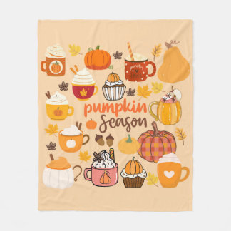 Couverture Polaire Saison Citrouille épicée