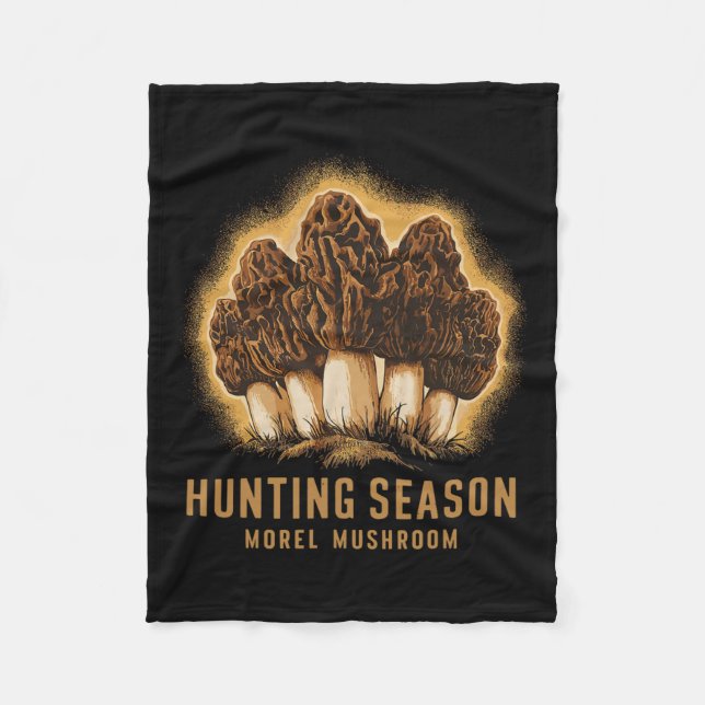 Couverture Polaire Saison de chasse Funny Morel Mushroom Recherche (Devant)