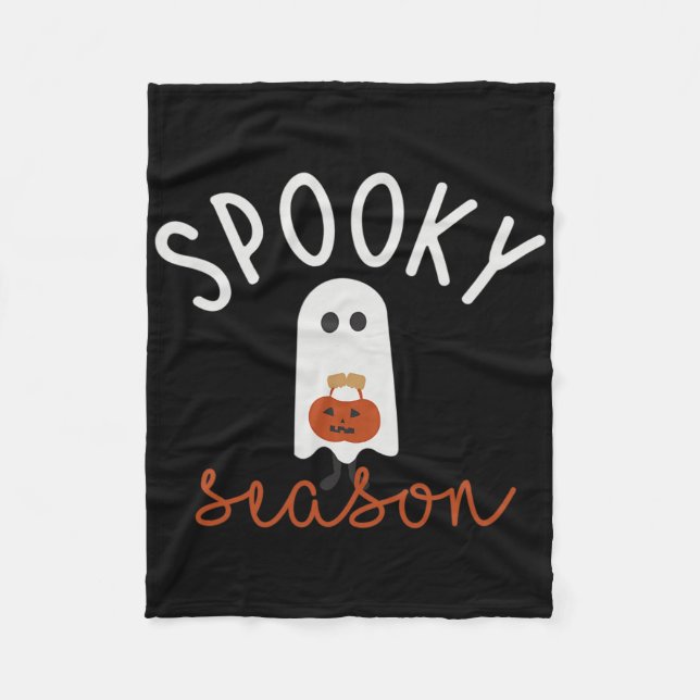 Couverture Polaire Saison éffrayante Ghost Fun mignon Costume Hallowe (Devant)