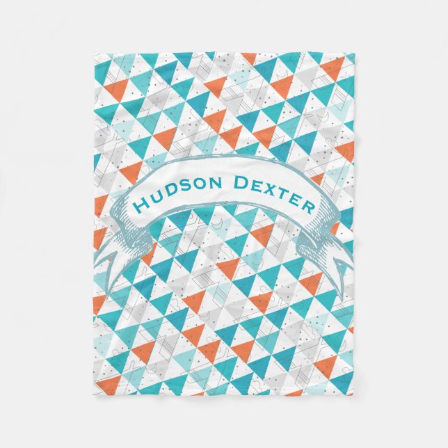 Couverture Polaire Salle de garçon personnalisée Motif de flèche Teep (Devant)