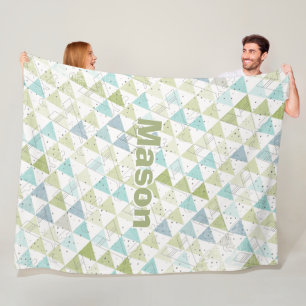 Couverture Polaire Salle de garçon personnalisée Motif Teepee moderne