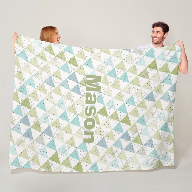 Couverture Polaire Salle de garçon personnalisée Motif Teepee moderne (En situation)