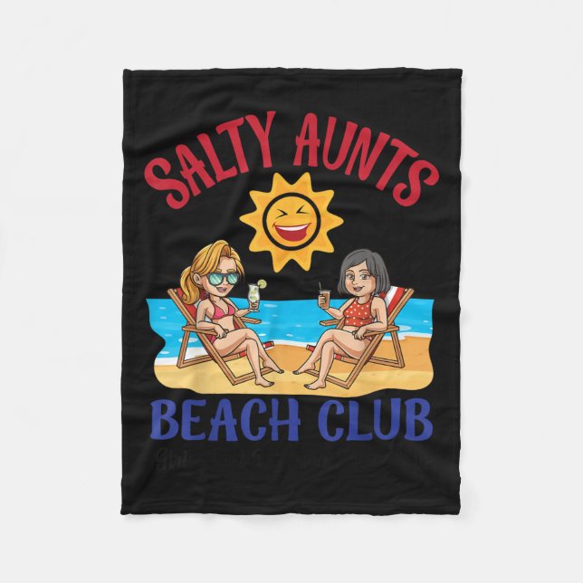 Couverture Polaire Salty Aunts Beach Club Summer Vacation Vibes 2025  (Devant)