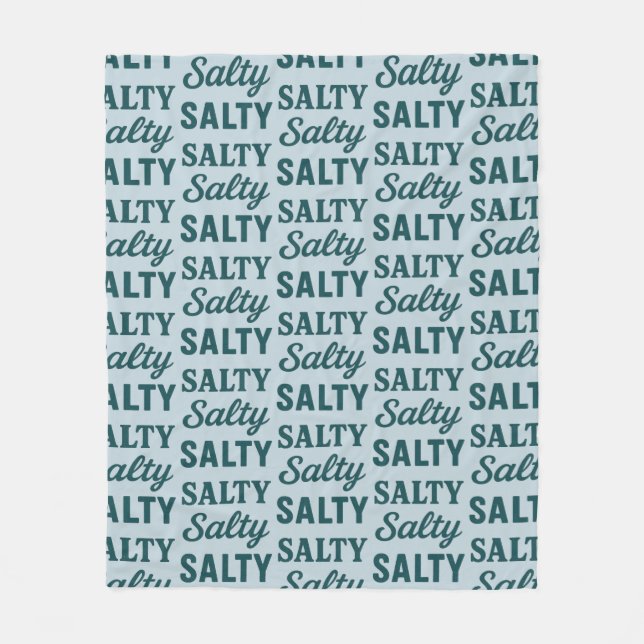 Couverture Polaire Salty Life Coastal Lover - Teal Blue Graphic Print (Devant)