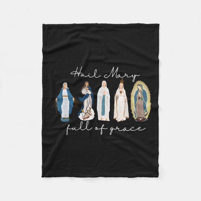 Couverture Polaire Salut Marie Pleine De Grâce, Vierge Marie, Bibl (Devant)