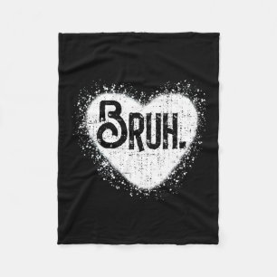 Couverture Polaire Salutation de frère de mème drôle de Bruh pour ado