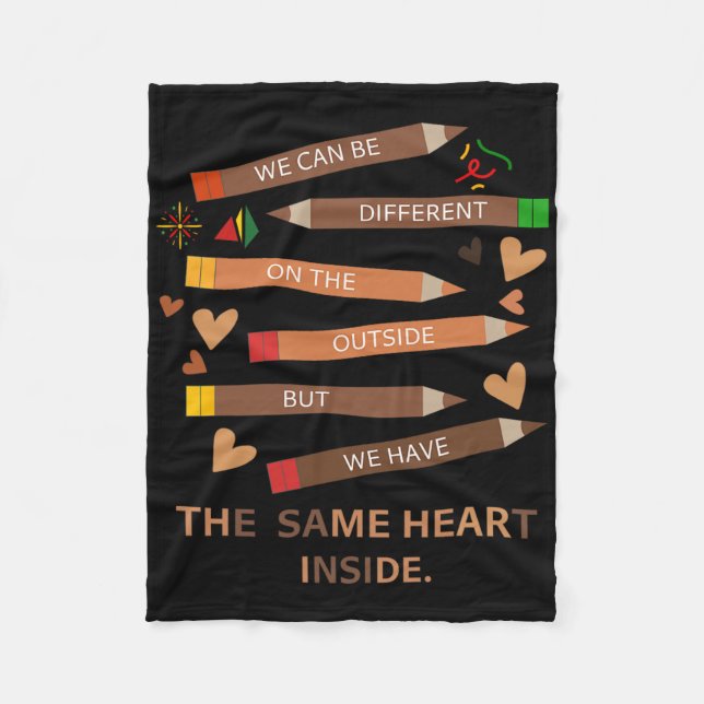 Couverture Polaire Same Heart Mois de l'histoire des Noirs  (Devant)