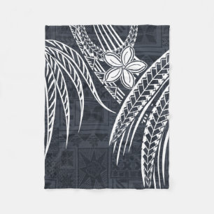 Couverture Polaire Samoan - Hawaï - Dessins de vieux tapa polynésie