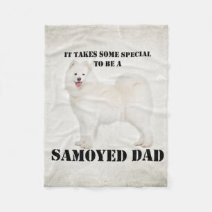 Couverture Polaire Samoyed Papa Fleece Blanket
