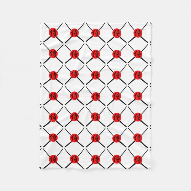 Couverture Polaire SAMURAI - Épée & Kanji (Devant)