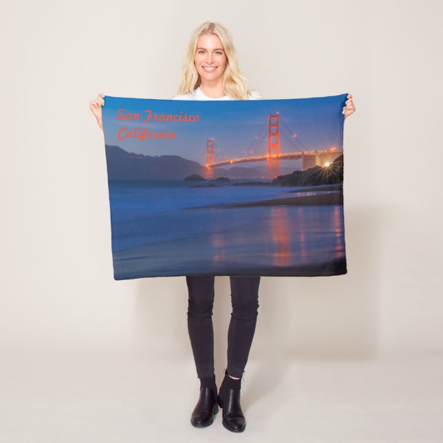 Couverture Polaire San Francisco California Golden Gate Bridge (En situation)