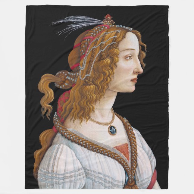 Couverture Polaire Sandro Botticelli - Portrait de Simonetta Vespucci (Devant)