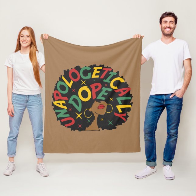 Couverture Polaire Sans excuses Dope Black Girl Afro (En situation)