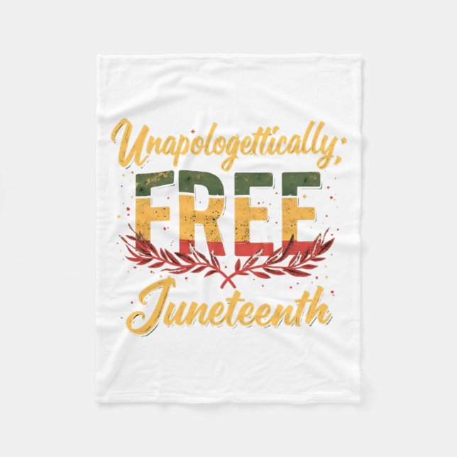 Couverture Polaire sans excuses gratuit Juneteenth mois de l'histoire (Devant)