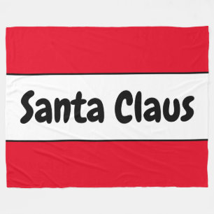 Couverture Polaire SANTA CLAUS Amusants Moderne Bright Rouge Blanc Gr