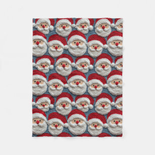 Couverture Polaire Santa Claus crochet motif