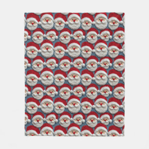 Couverture Polaire Santa Claus crochet motif