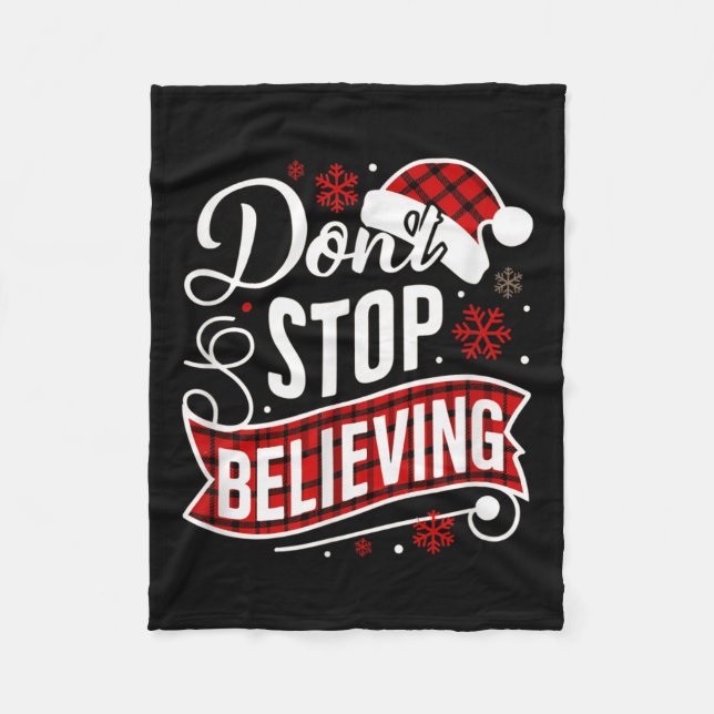 Couverture Polaire Santa Claus Don't Stop Believing Christmas Letter  (Devant)
