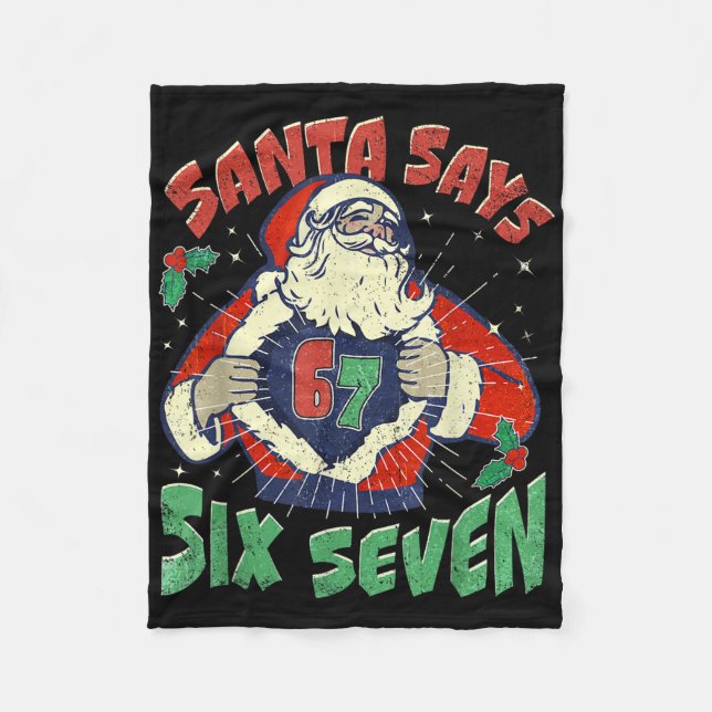 Couverture Polaire Santa dit malade sept 67 Six Sept Meme Tendance P (Devant)