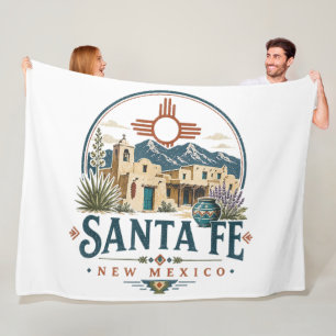 Couverture Polaire Santa Fe Nouveau-Mexique Architecture Adobe Sud-Ou