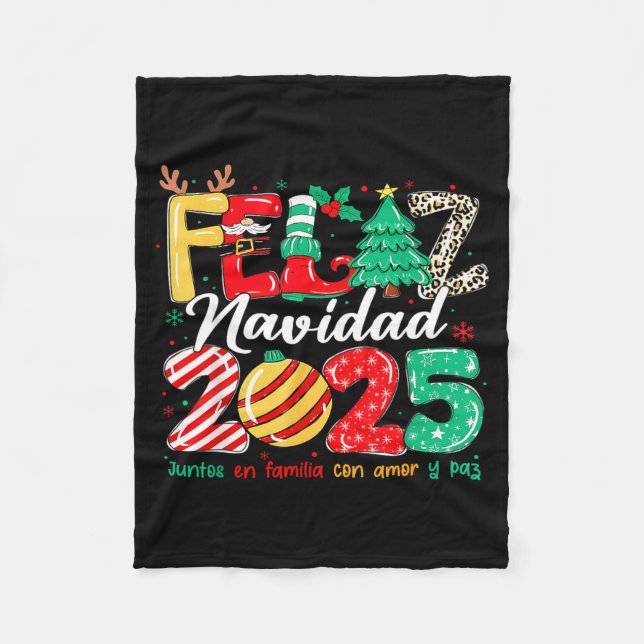 Couverture Polaire Santa Hat Family Christmas Matching Funny Feliz Na (Devant)