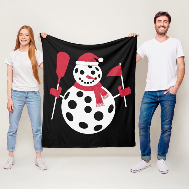 Couverture Polaire Santa Hat Snowman Famille Xmas Correspondant Pickl (En situation)