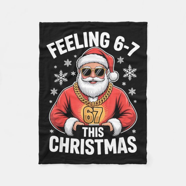Couverture Polaire Santa Meme For Kids Feeling 67 At Holiday Family E (Devant)