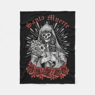 Couverture Polaire Santa Muerte mexicaine déesse féminine gouvernemen