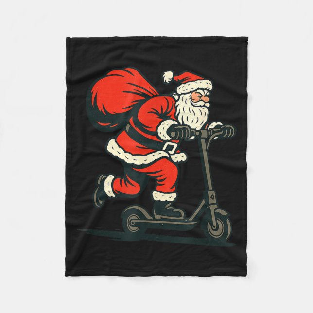 Couverture Polaire Santa Riding Electric Scooter  (Devant)