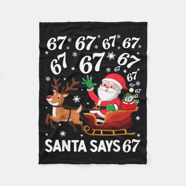 Couverture Polaire Santa Says 67 Funny Christmas Six Seven Meme Holid (Devant)