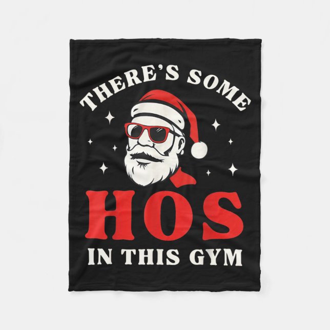 Couverture Polaire Santa There's Some Hos In This Gym  (Devant)