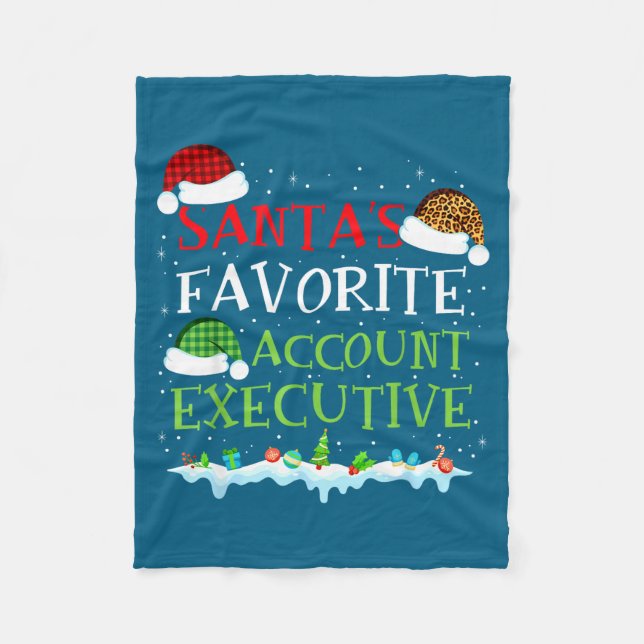 Couverture Polaire Santa's Favorite Account Executive Fun Christmas  (Devant)