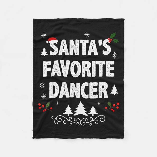 Couverture Polaire Santa's Favorite Dancer Funny Holiday Christmas Pa (Devant)