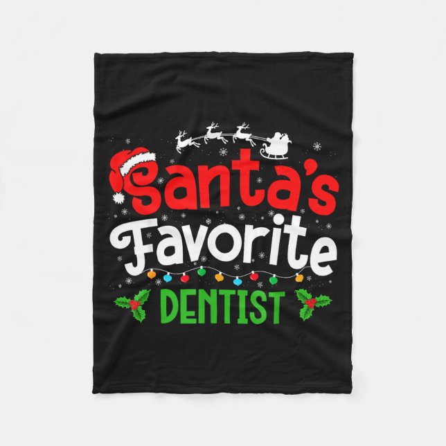 Couverture Polaire Santa's Favorite Dentist Christmas Party  (Devant)
