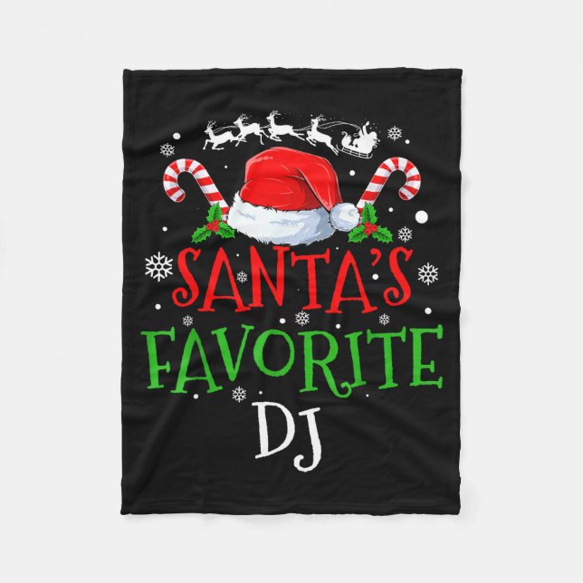 Couverture Polaire Santa's Favorite Dj Christmas Party  (Devant)