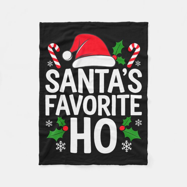 Couverture Polaire Santa's Favorite Ho Shirt Adult Kids Funny Christm (Devant)