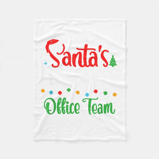 Couverture Polaire Santa's Favorite Office Team Christmas Lights Sant (Devant)