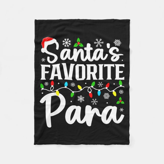 Couverture Polaire Santa's Favorite Para Funny Christmas Family Match (Devant)