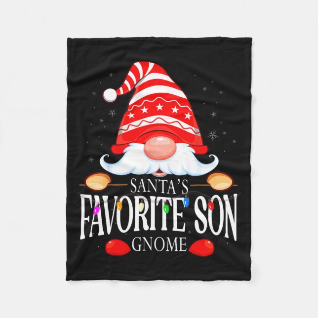 Couverture Polaire Santas Favorite Son Gnome Matching Christmas Paja  (Devant)
