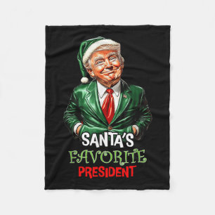 Couverture Polaire Santas Président favori Funny Père Noël Trump 2024
