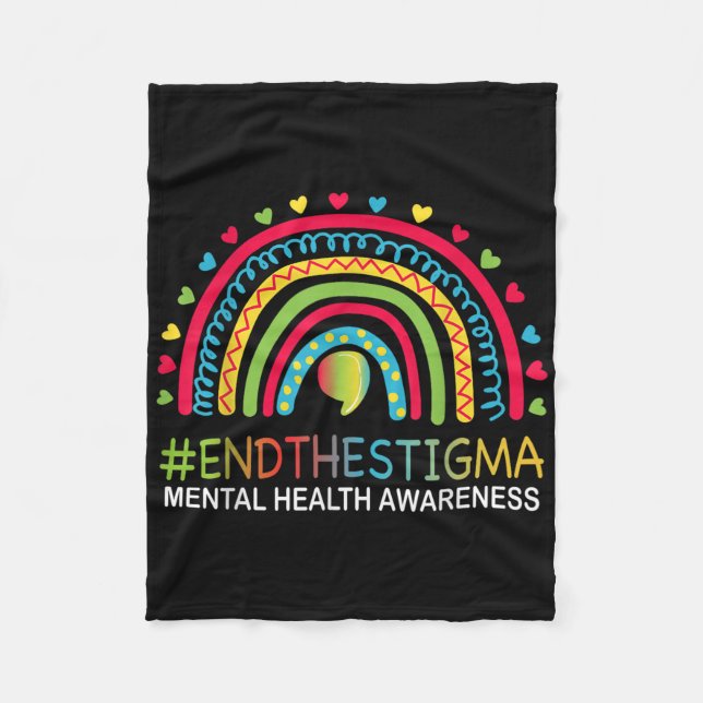 Couverture Polaire Santé Mentale S Fin La Stigma Rainbow Boho (Devant)