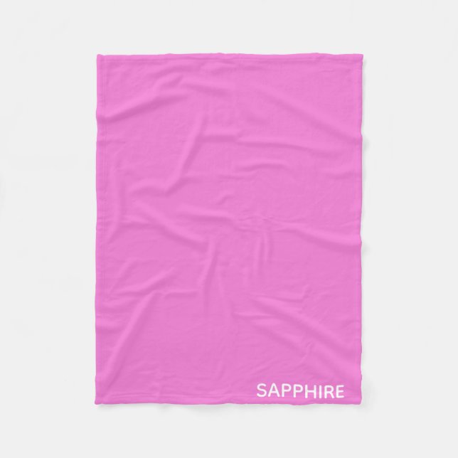 Couverture Polaire Sapphire pink colour (Devant)