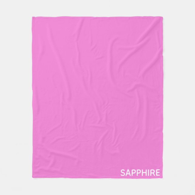 Couverture Polaire Sapphire pink colour (Devant)