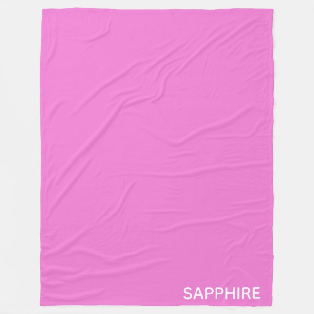 Couverture Polaire Sapphire pink colour (Devant)