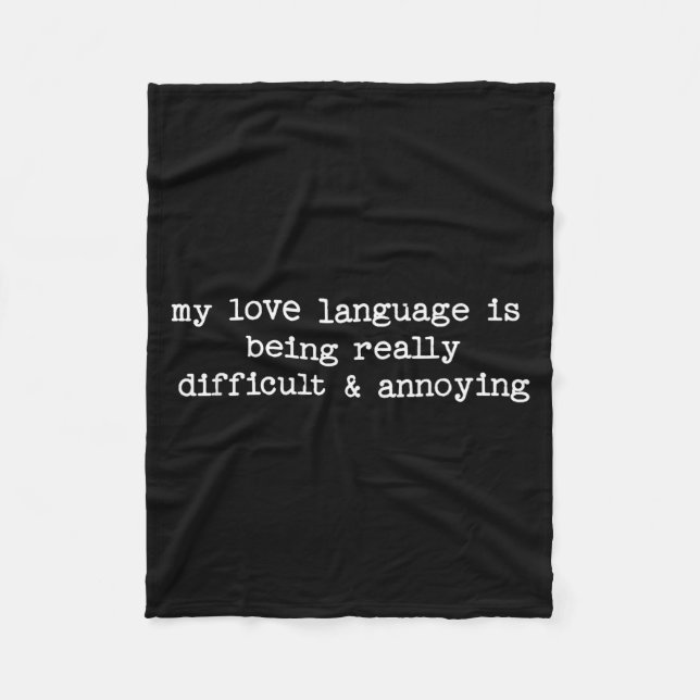 Couverture Polaire Sarcastic Quote Saying Fun Snarky Gift Difficult & (Devant)